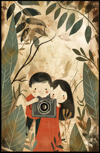 Vintage Adventure Landscape Art Deco Style Poster