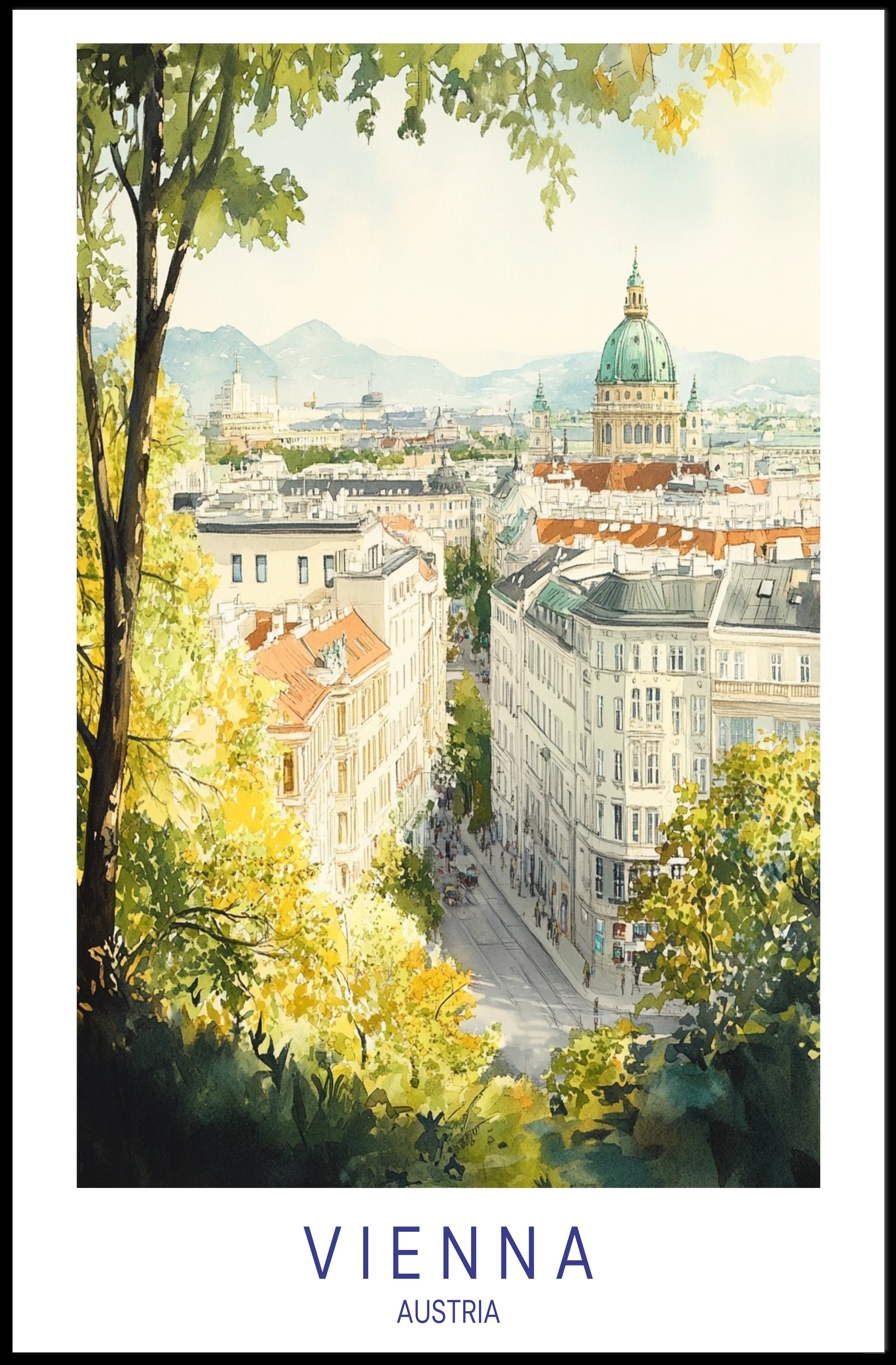Scenic View of Vienna Poster PosterGoat