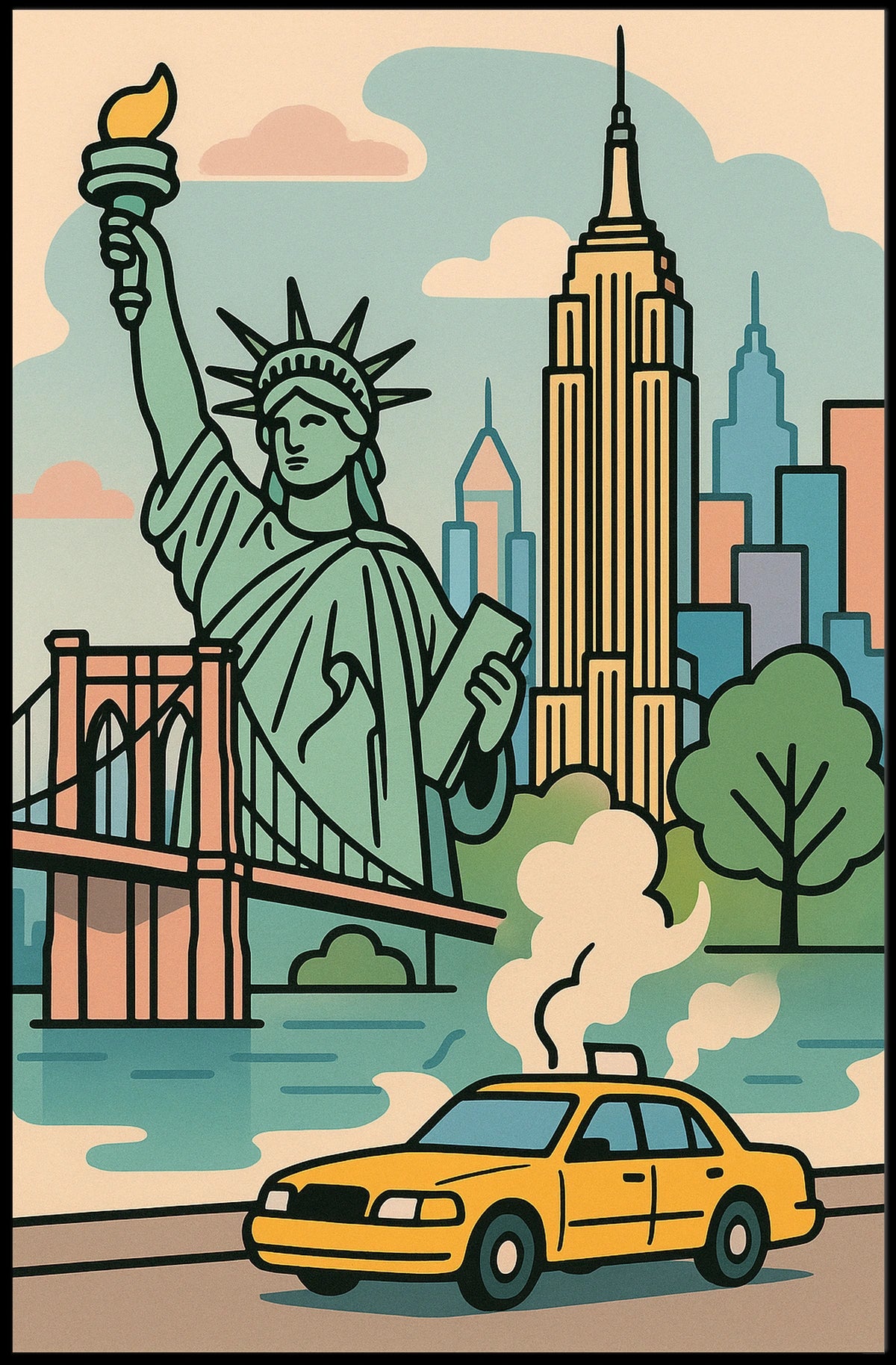 New York City Icons Poster