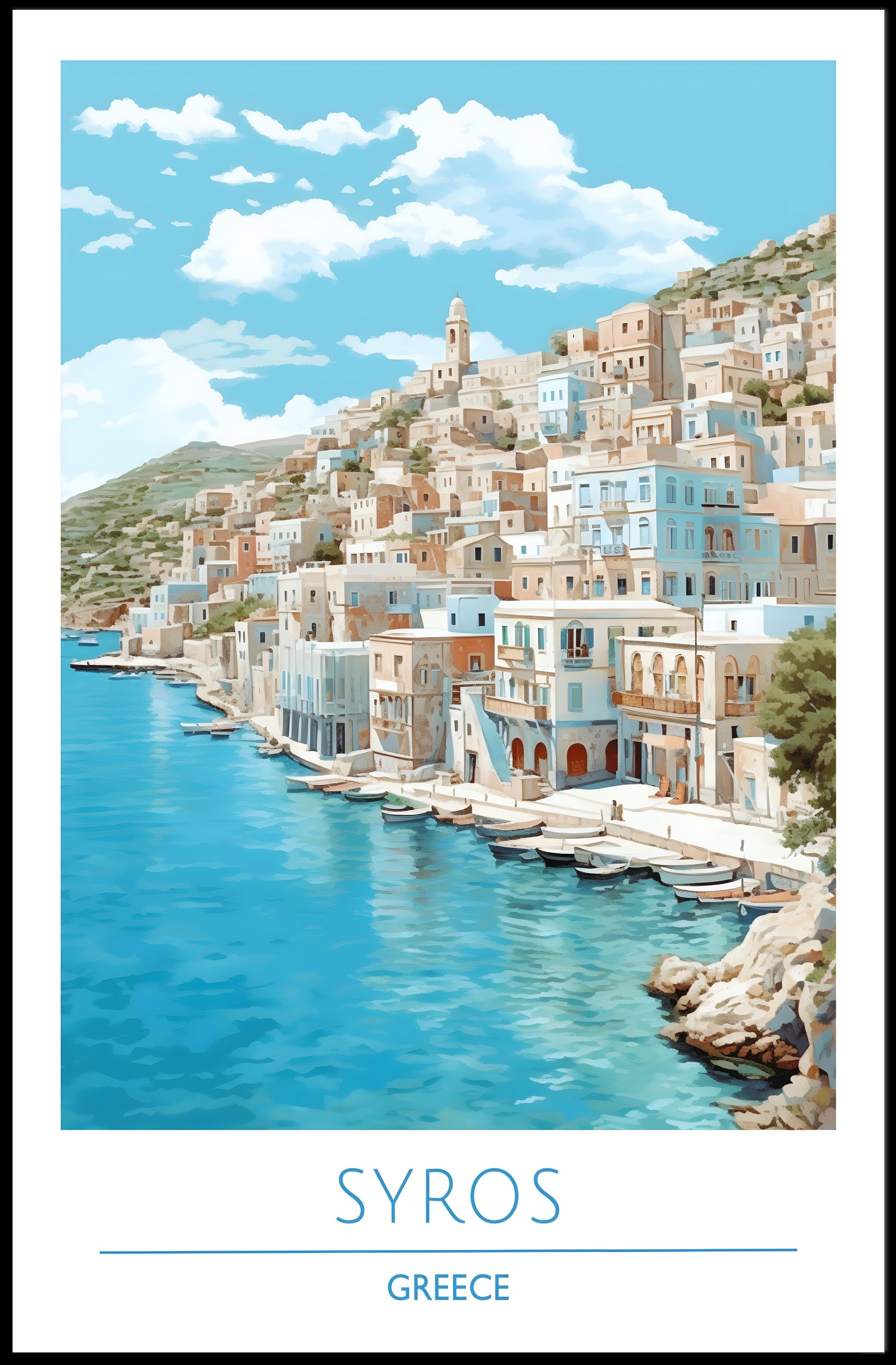 Serene Views of Syros Poster