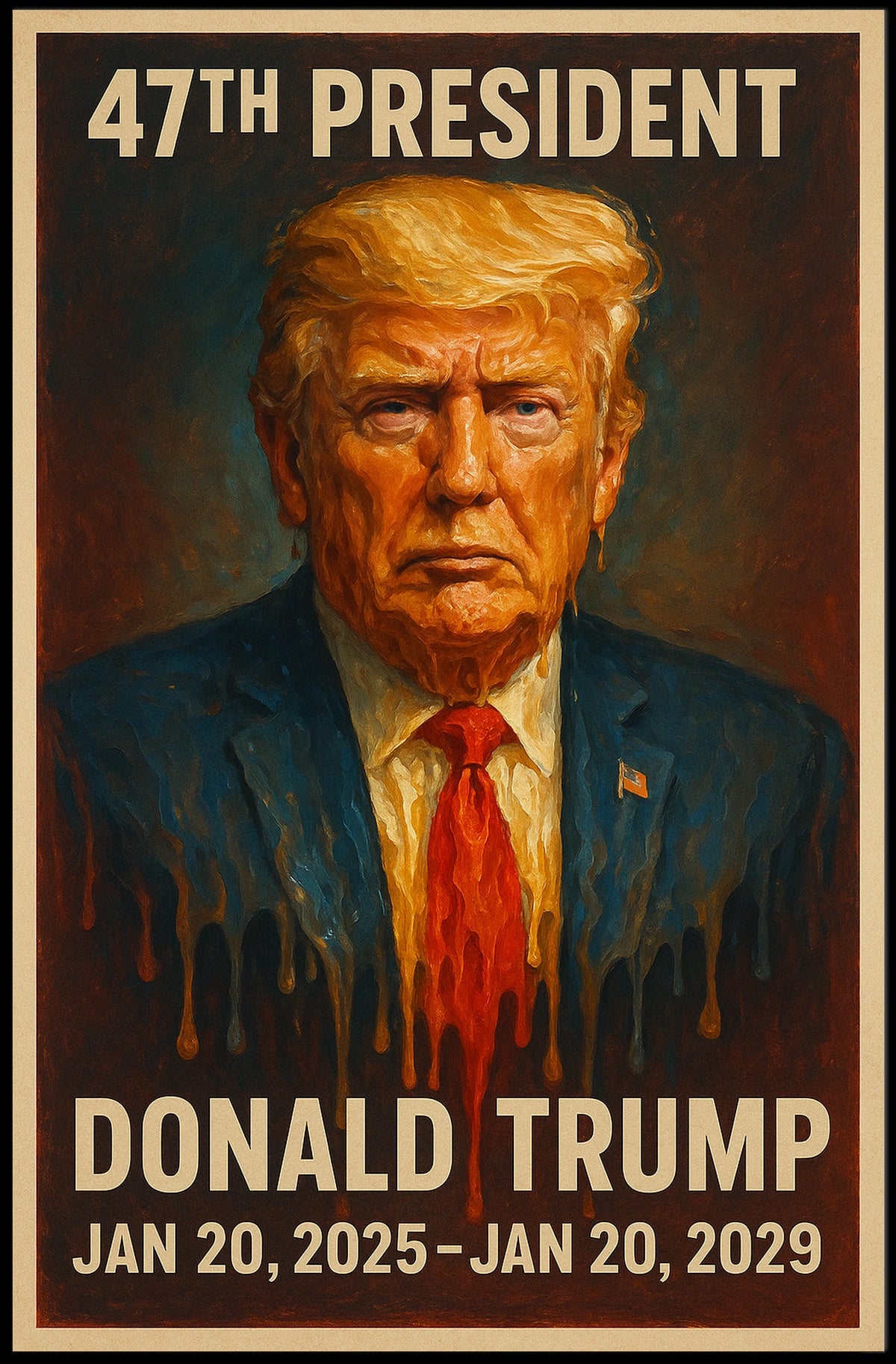Donald Trump Radiant Resilience Pop Art Patriotism Inspiration Collectors Poster