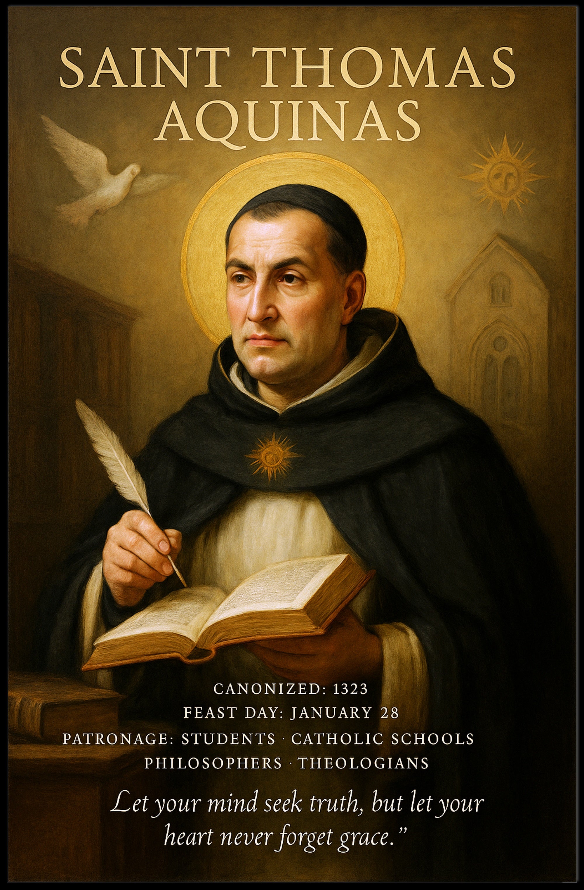 Saint Thomas Aquinas Tribute Poster PosterGoat