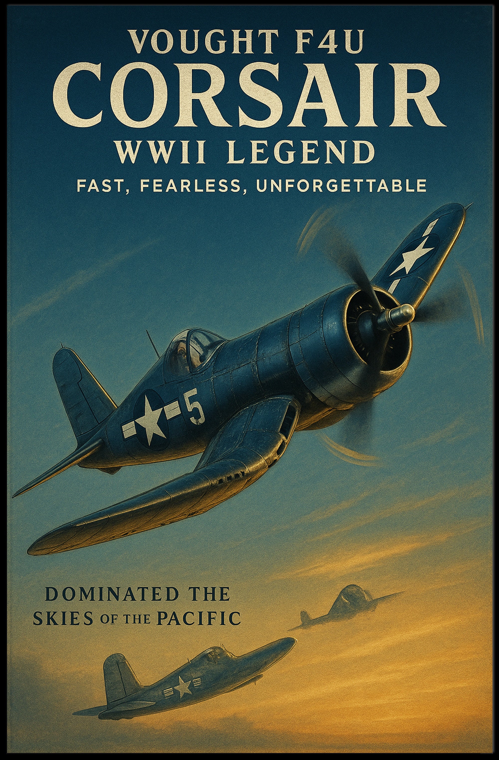 Vought F4U Corsair: WWII Legend Poster