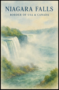 Niagara Falls Watercolor Dreamland National Park Poster