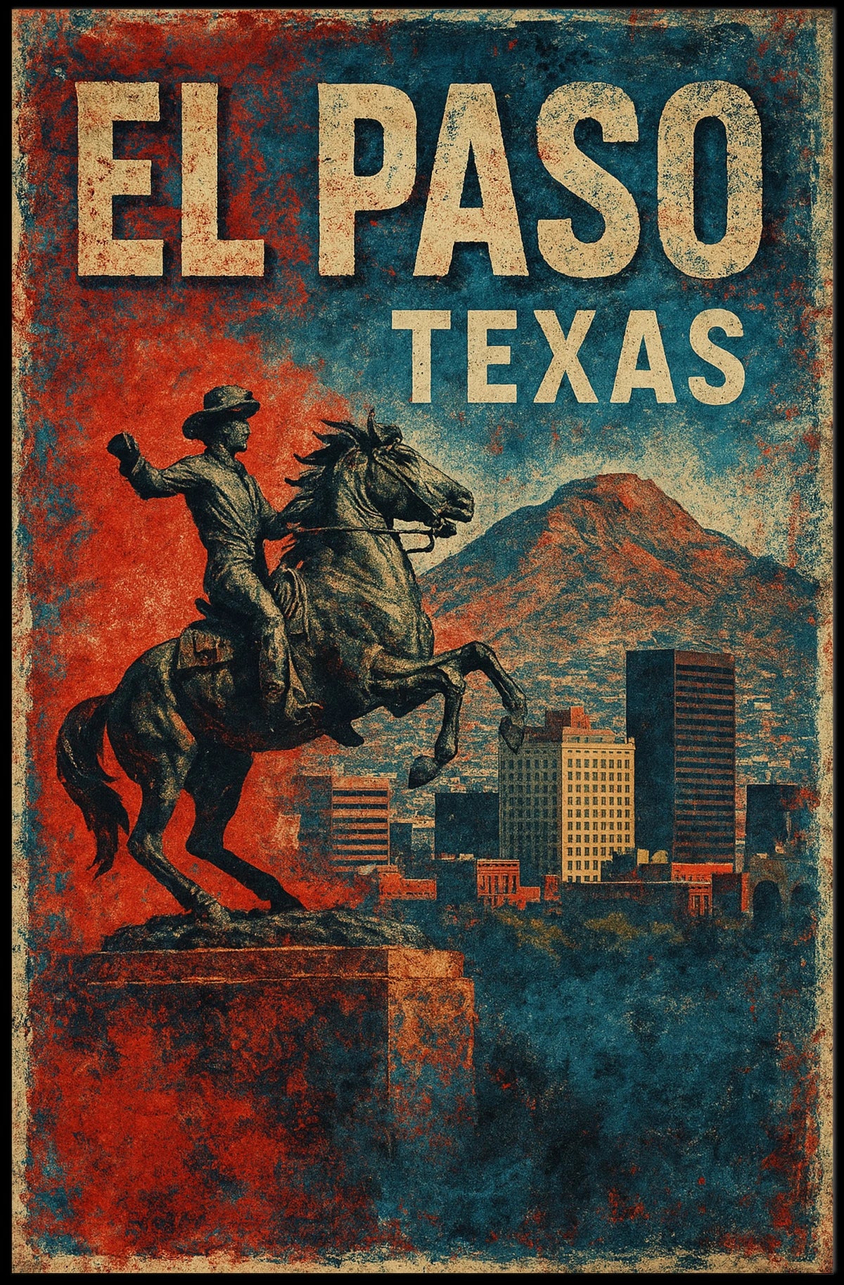 El Paso, Texas Western Heritage Poster