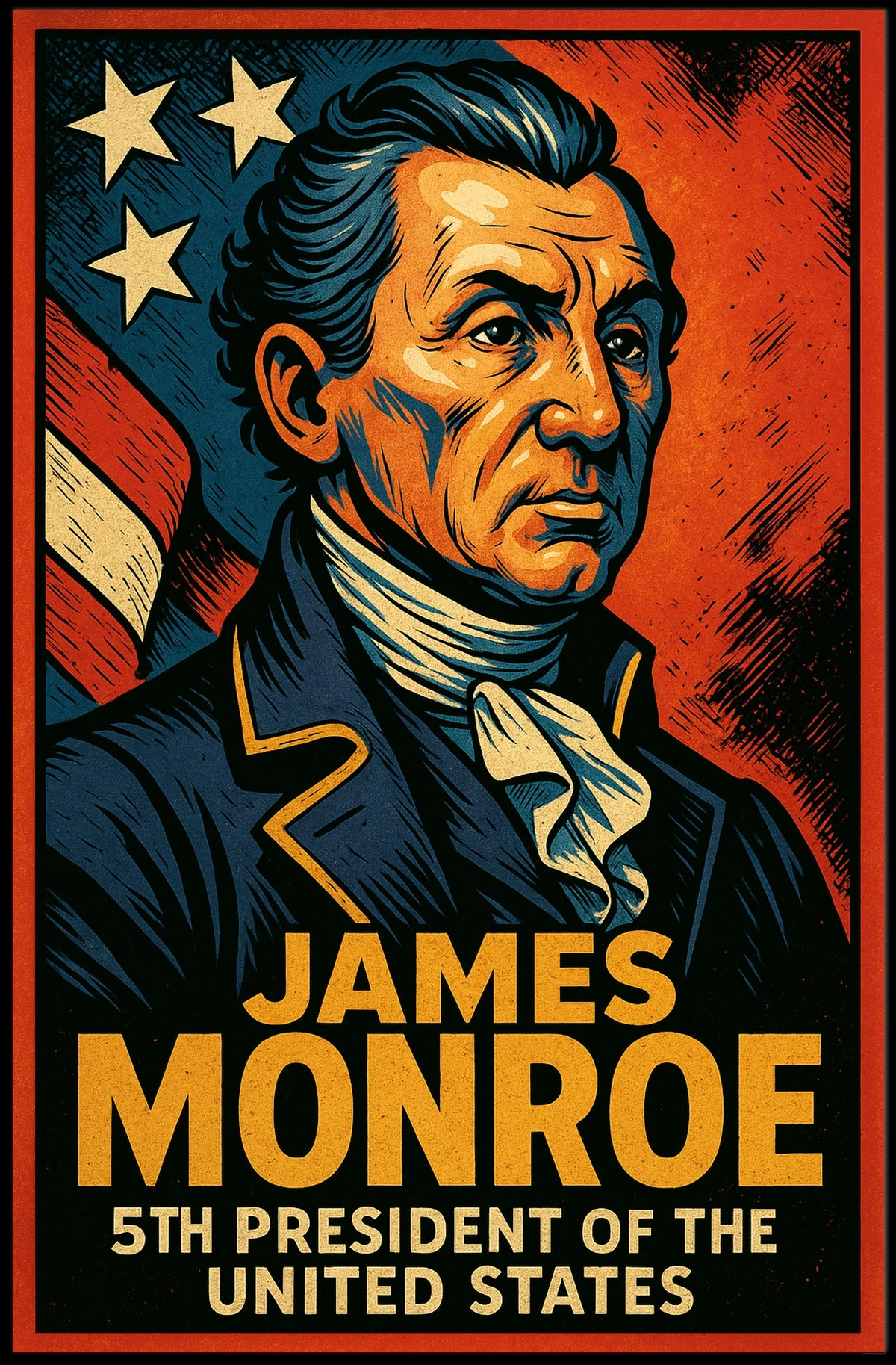 James Monroe Fifth President Poster Scenic Wall Art 18x24