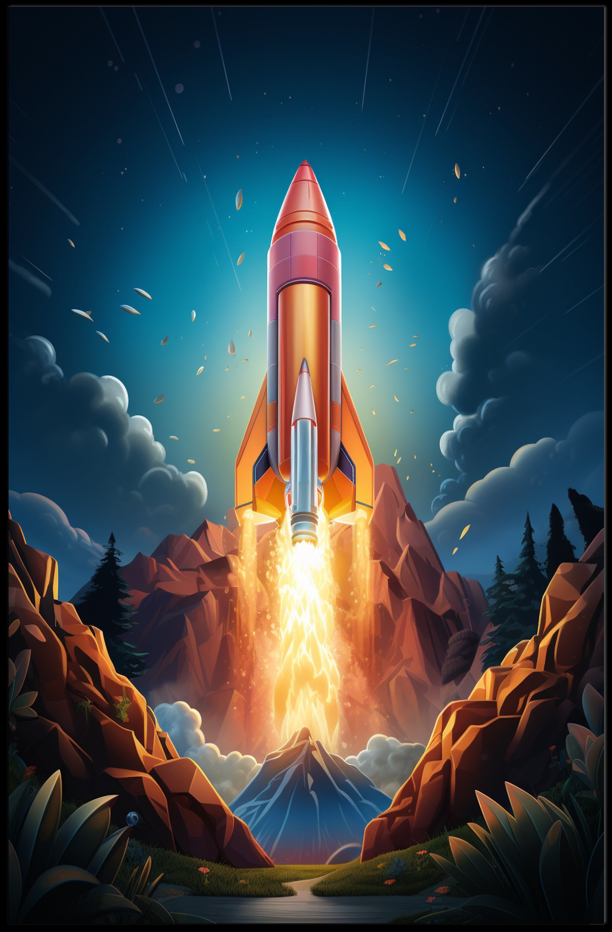 Rocket Launch Adventure Poster