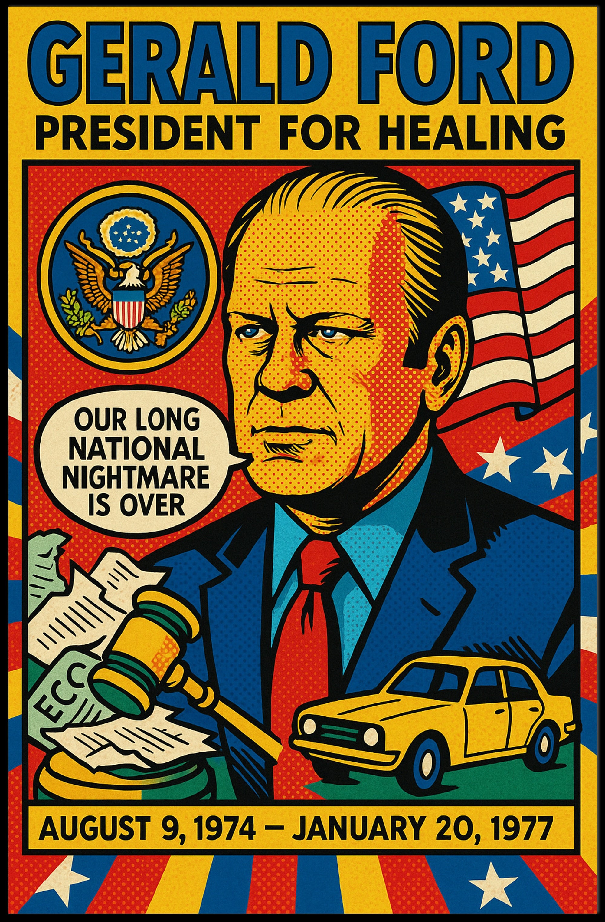 Gerald Ford President for Healing Poster PosterGoat