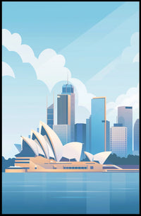 Sydney Opera House Modern Art Poster Print