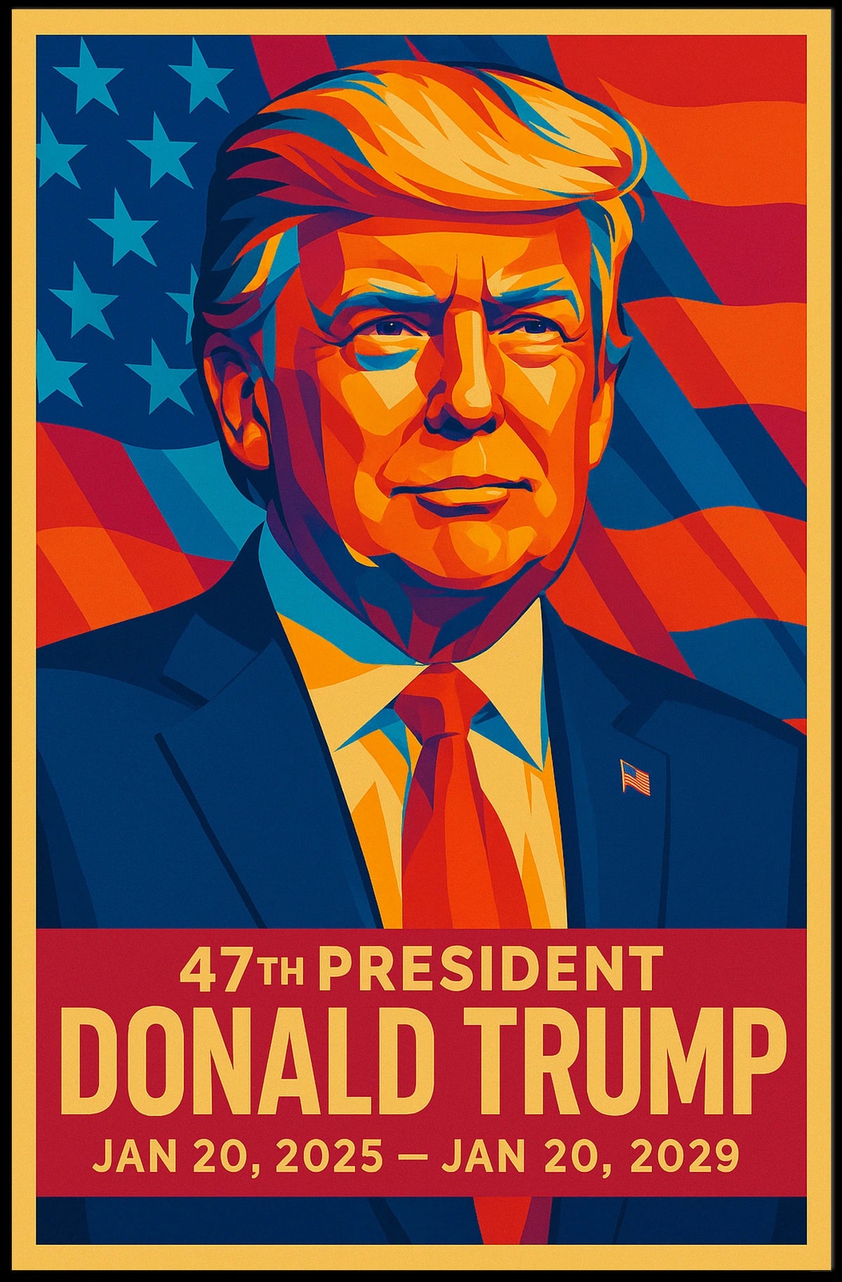 Donald Trump 47th President Poster