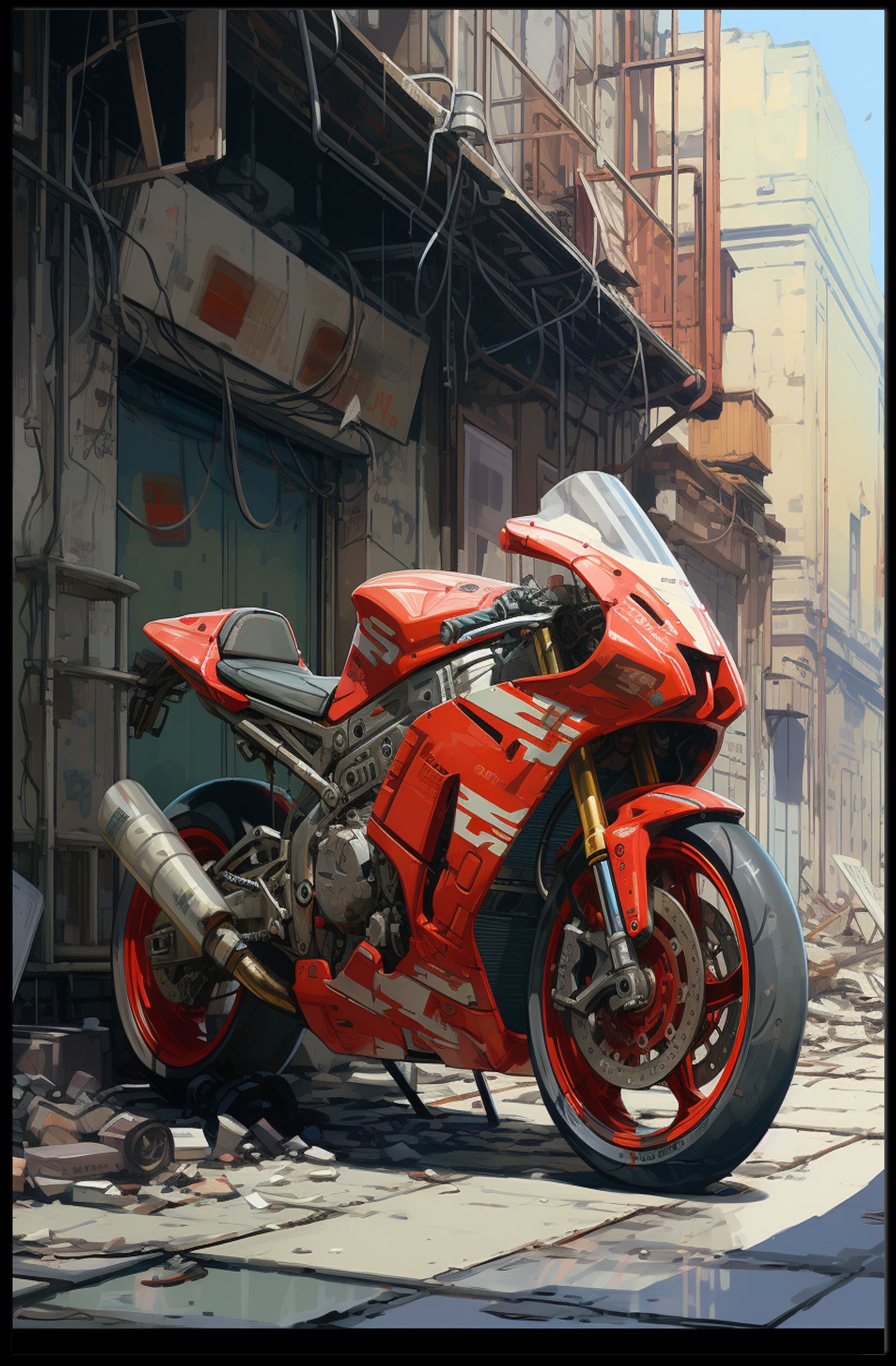 Urban Motorcycle Dream Poster PosterGoat