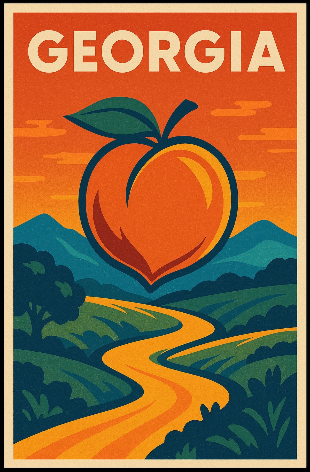 Georgia Peach Poster