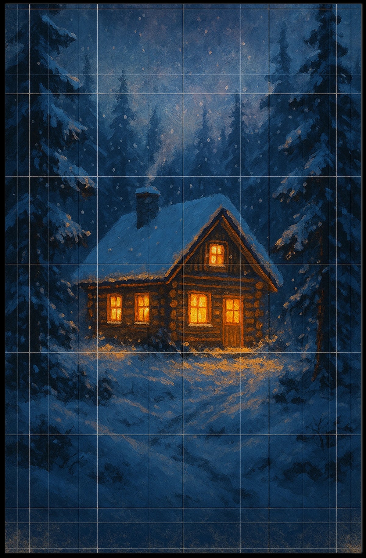 Cozy Winter Cabin Poster