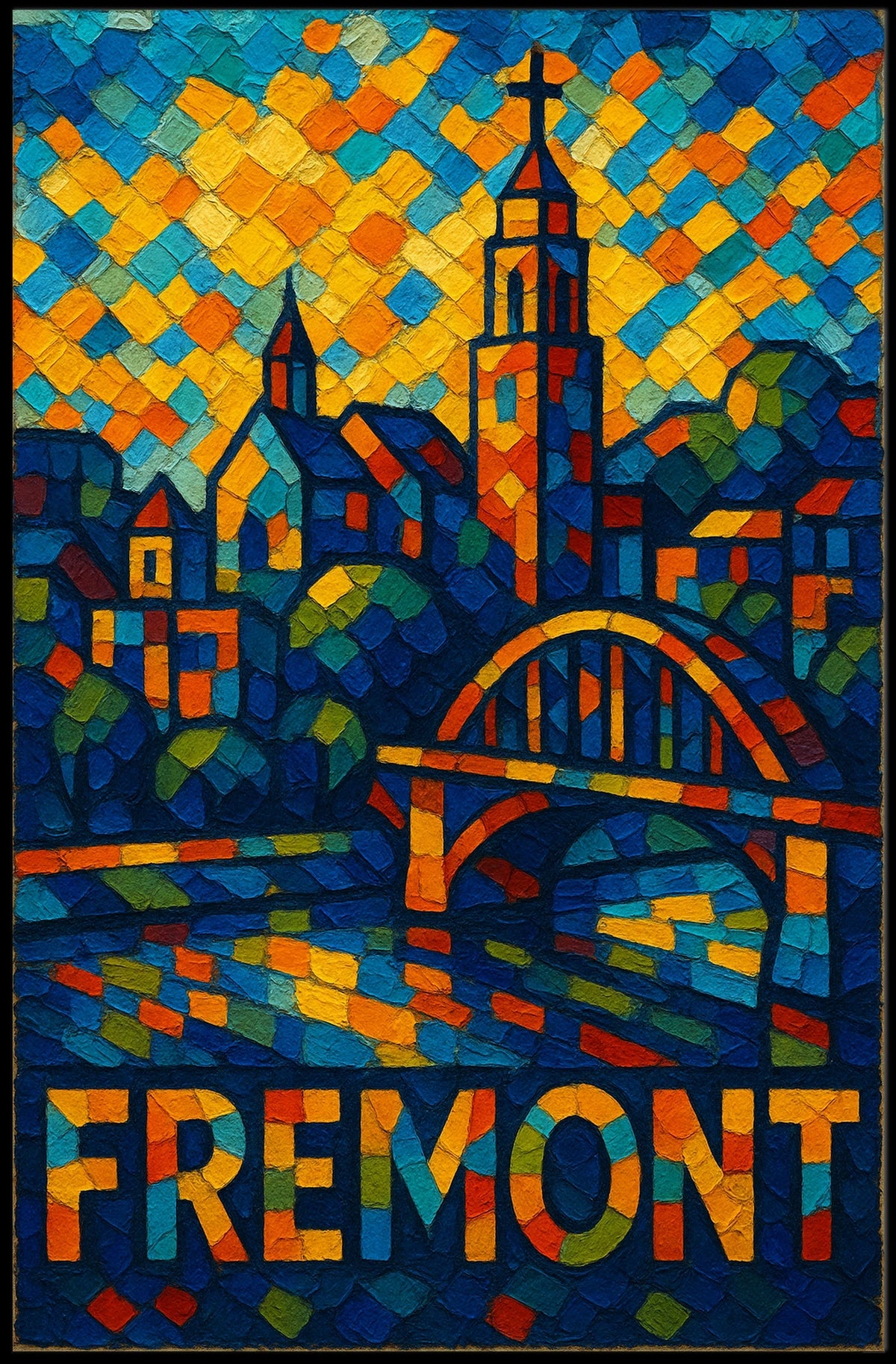 Fremont Vibrant Cityscape Poster