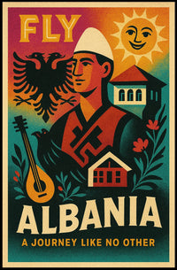 Travel Albania Vintage Poster Cultural Journey Awaits PosterGoat
