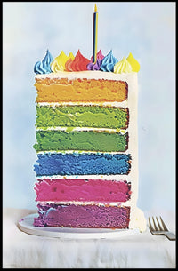 Rainbow Celebration Cake Poster