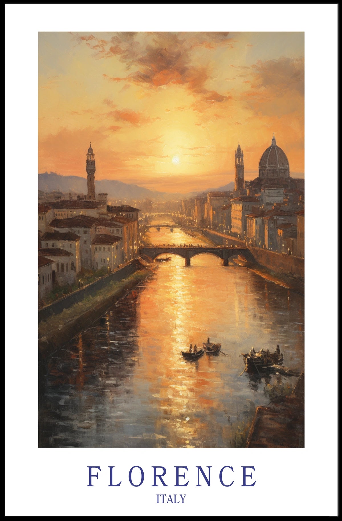 Florence At Sunset Poster
