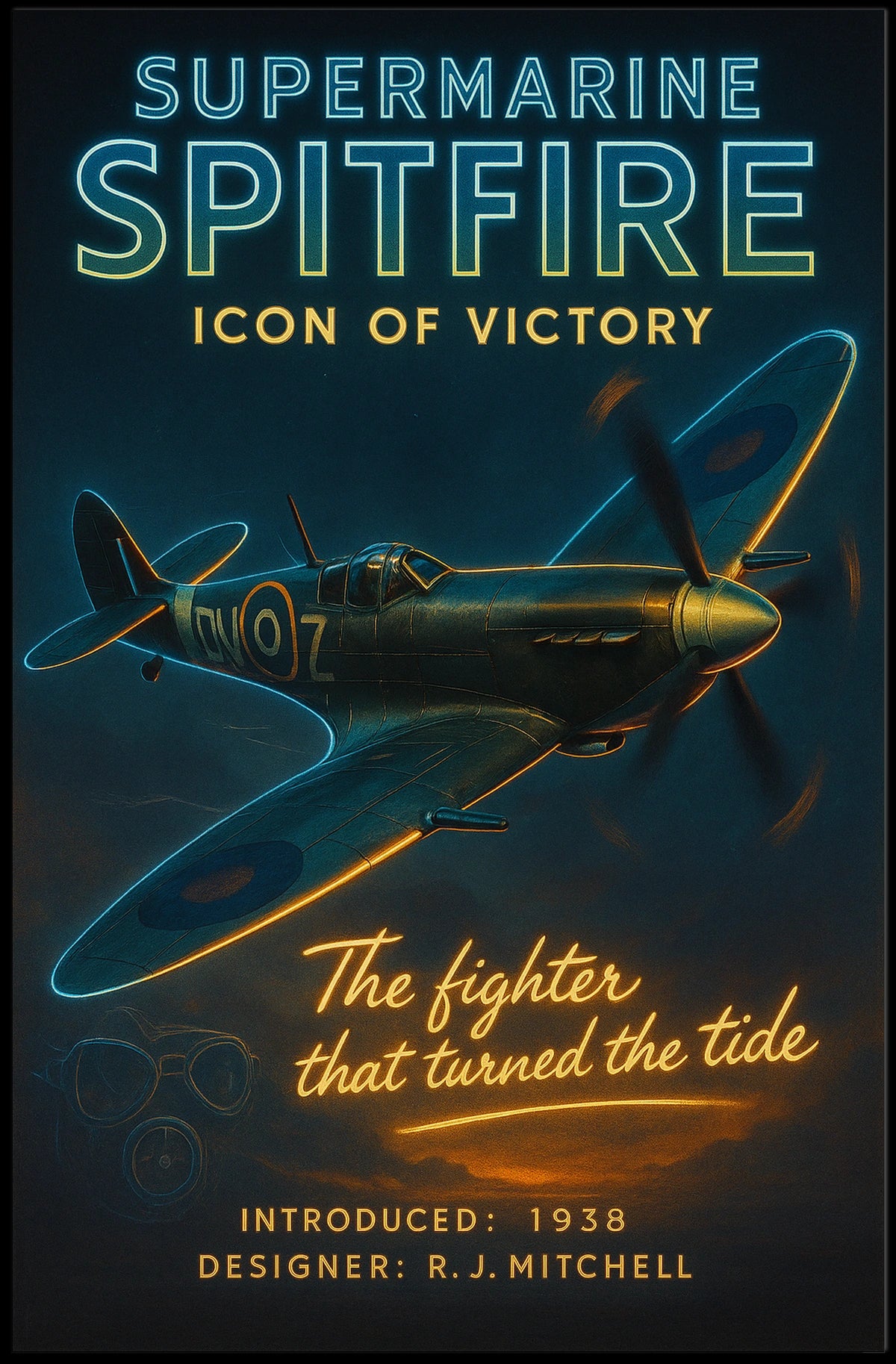 Supermarine Spitfire Icon of Victory Poster