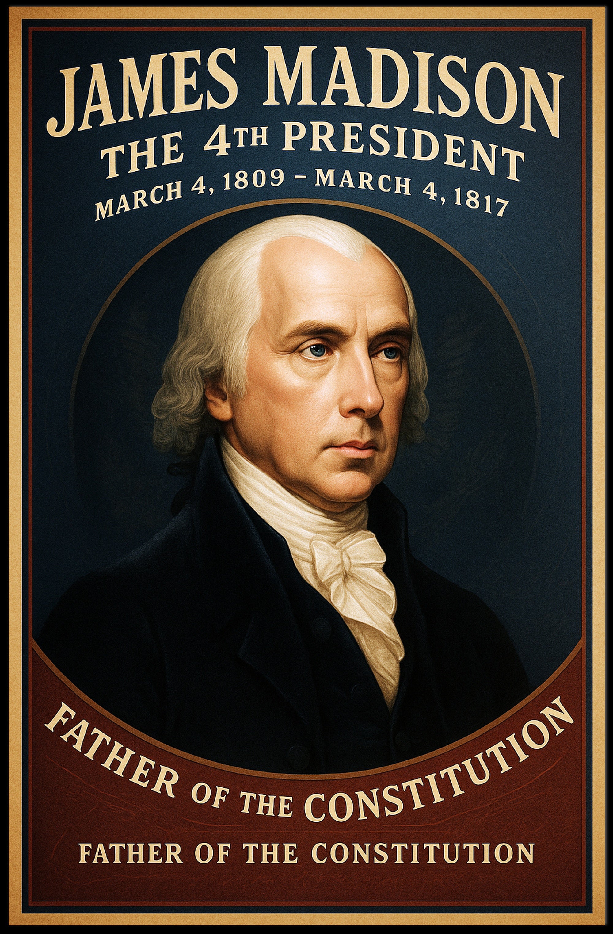 James Madison 4th President Poster PosterGoat