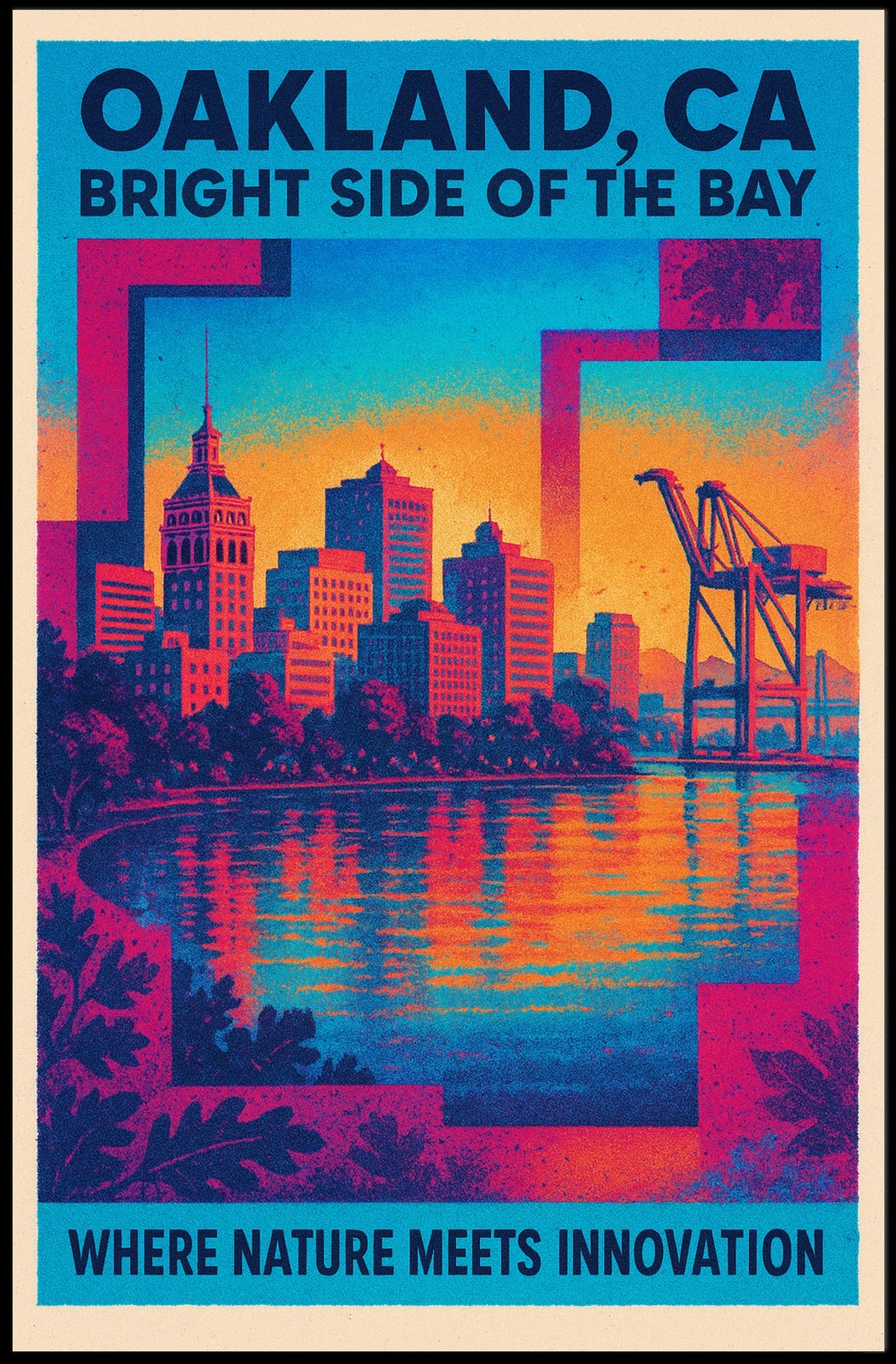 Oakland Bright Side Of The Bay Poster