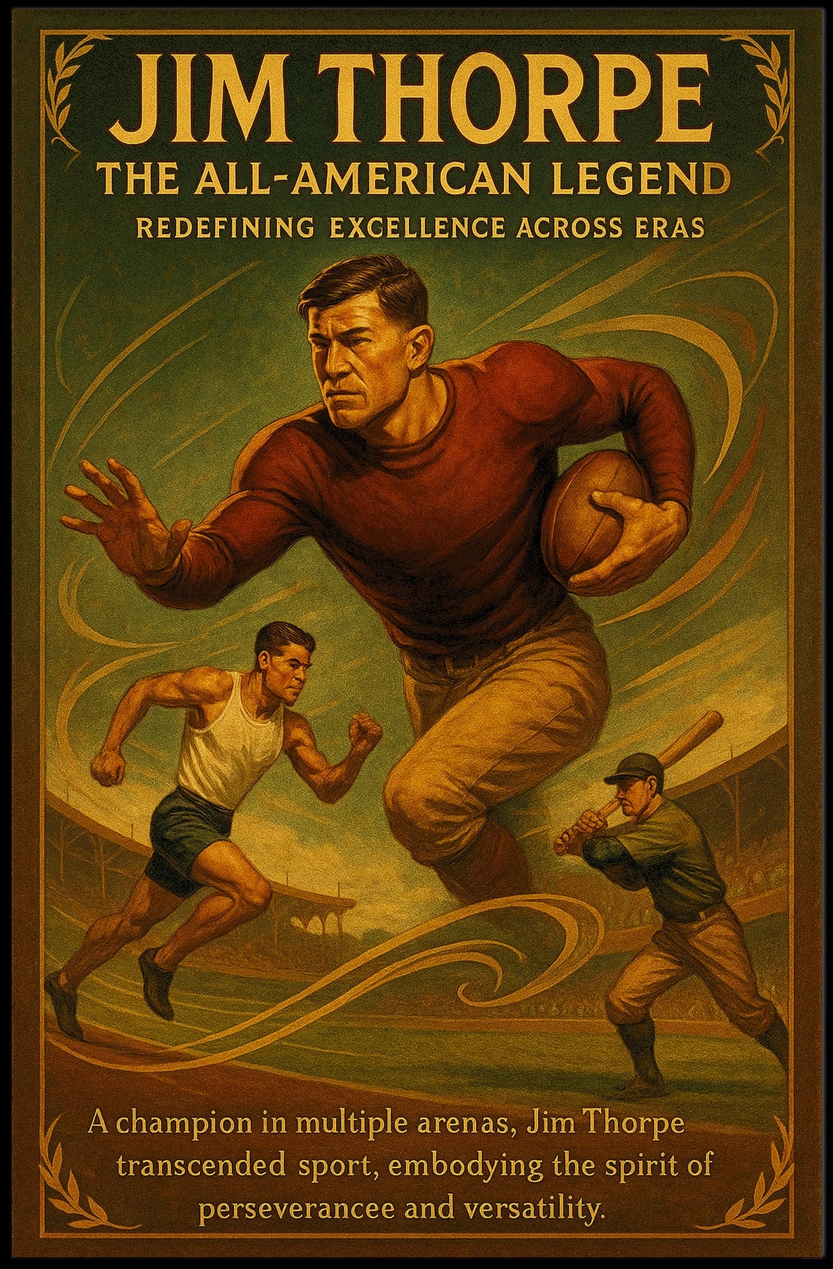 Jim Thorpe Celebrating an Iconic Sports Legend Jim Thorpe Poster