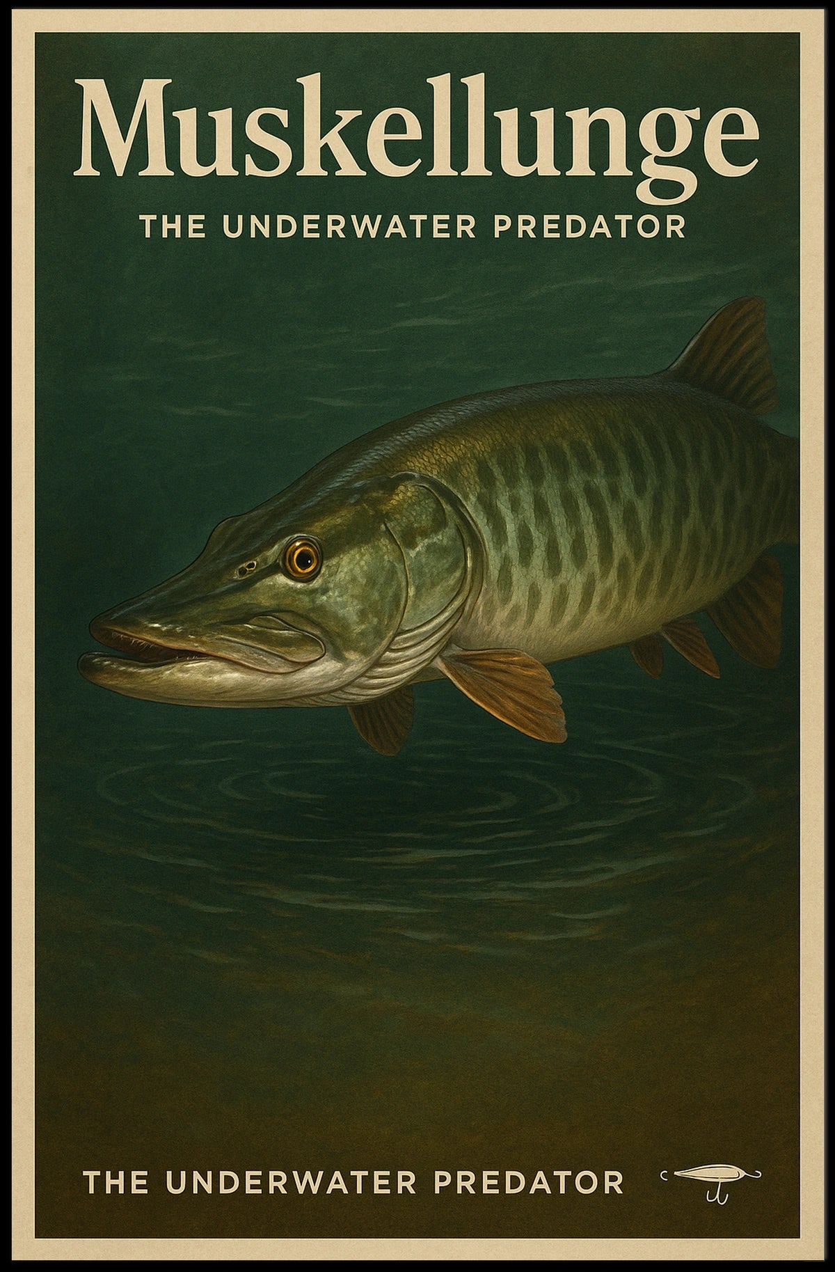 Muskellunge The Underwater Predator Poster