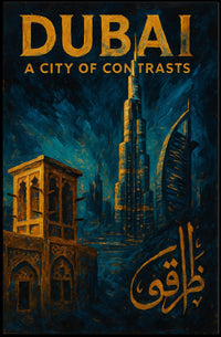 Dubai City Of Contrasts Poster For Modern Home Decor