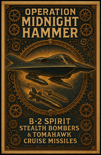 B-2 Spirit and Tomahawk Steampunk Military Recruitment Poster PosterGoat