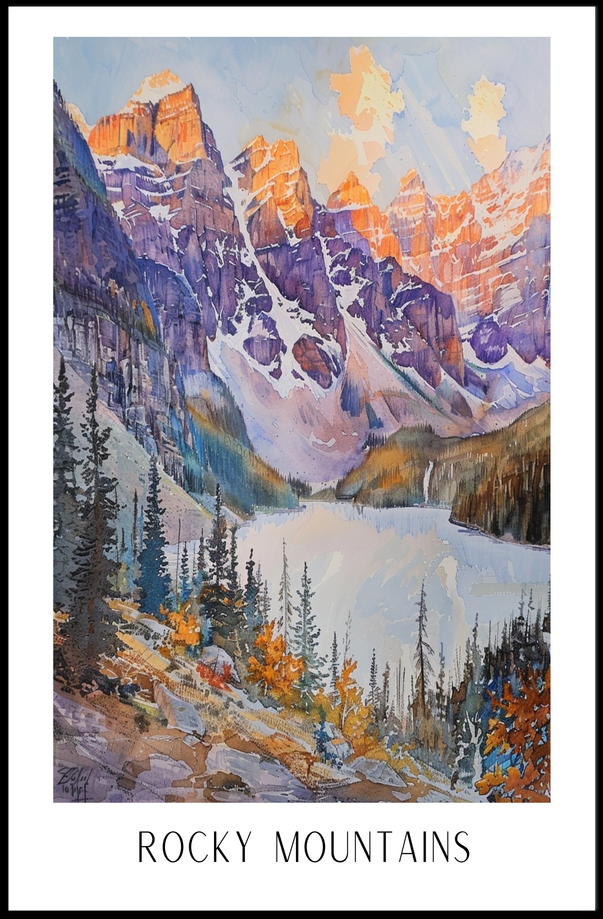 Rocky Mountains Poster PosterGoat