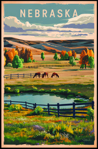 Scenic Nebraska Landscape Poster