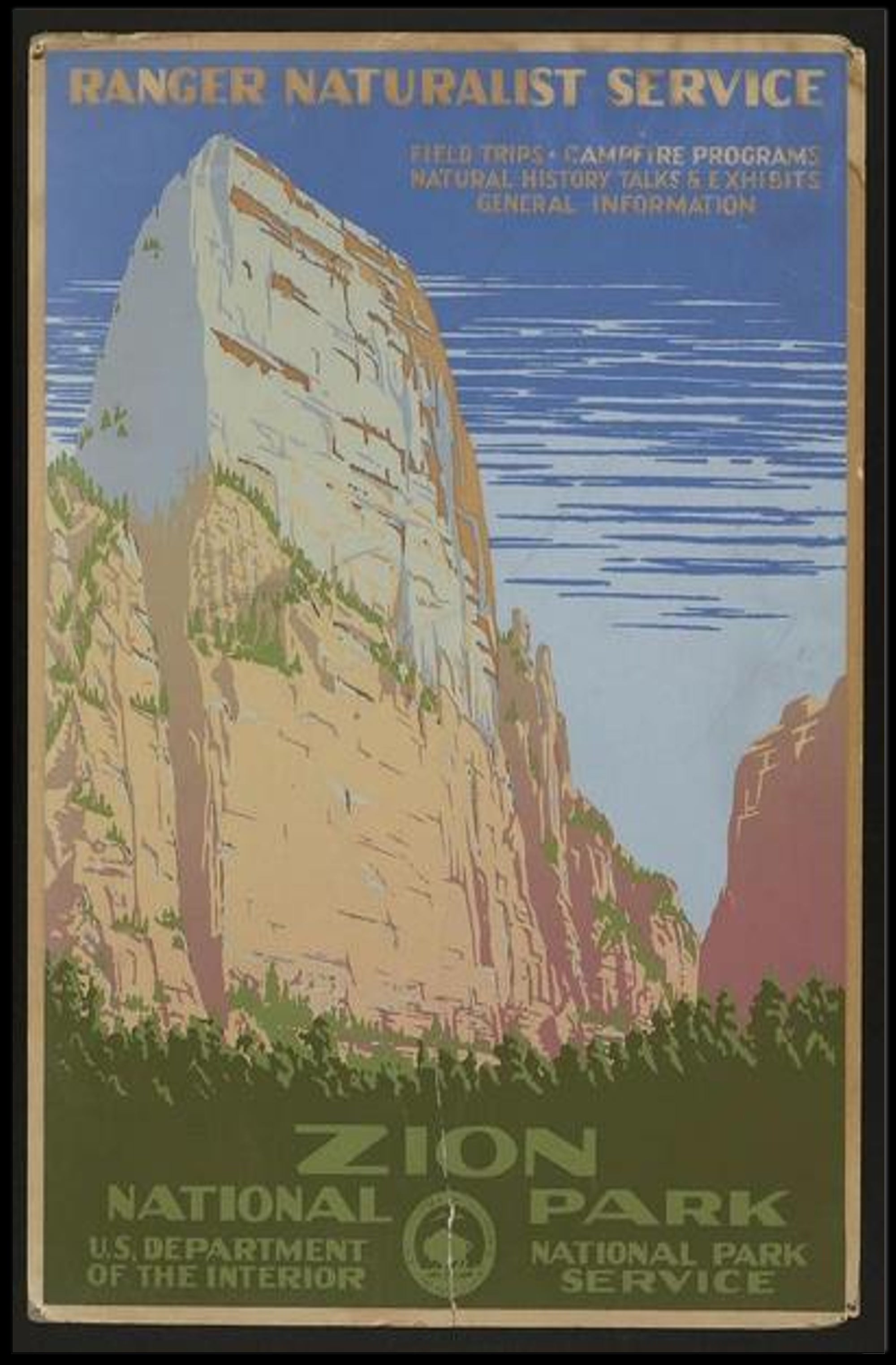 Zion National Park Ranger Service Poster PosterGoat