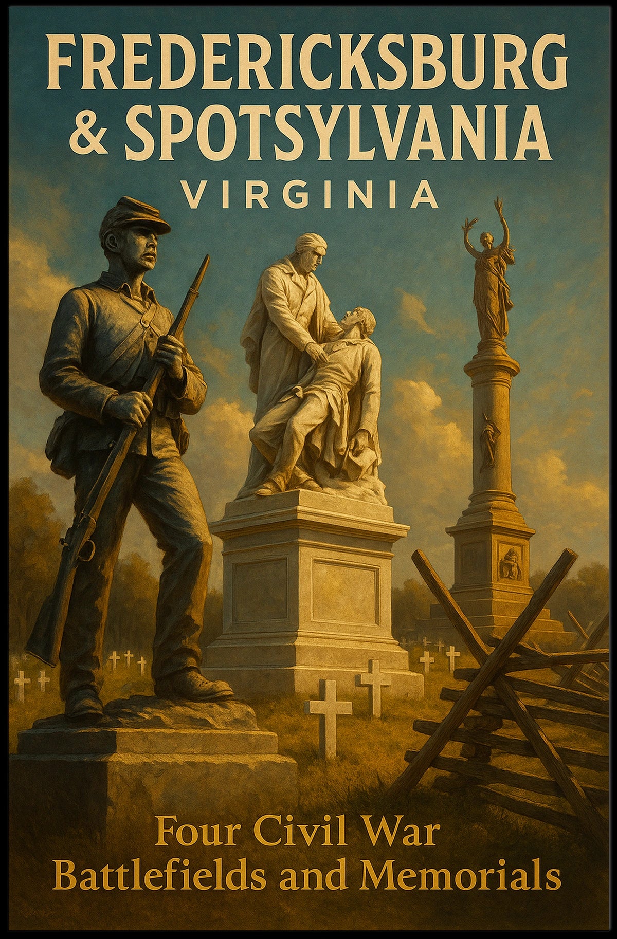Fredericksburg Spotsylvania Civil War Poster
