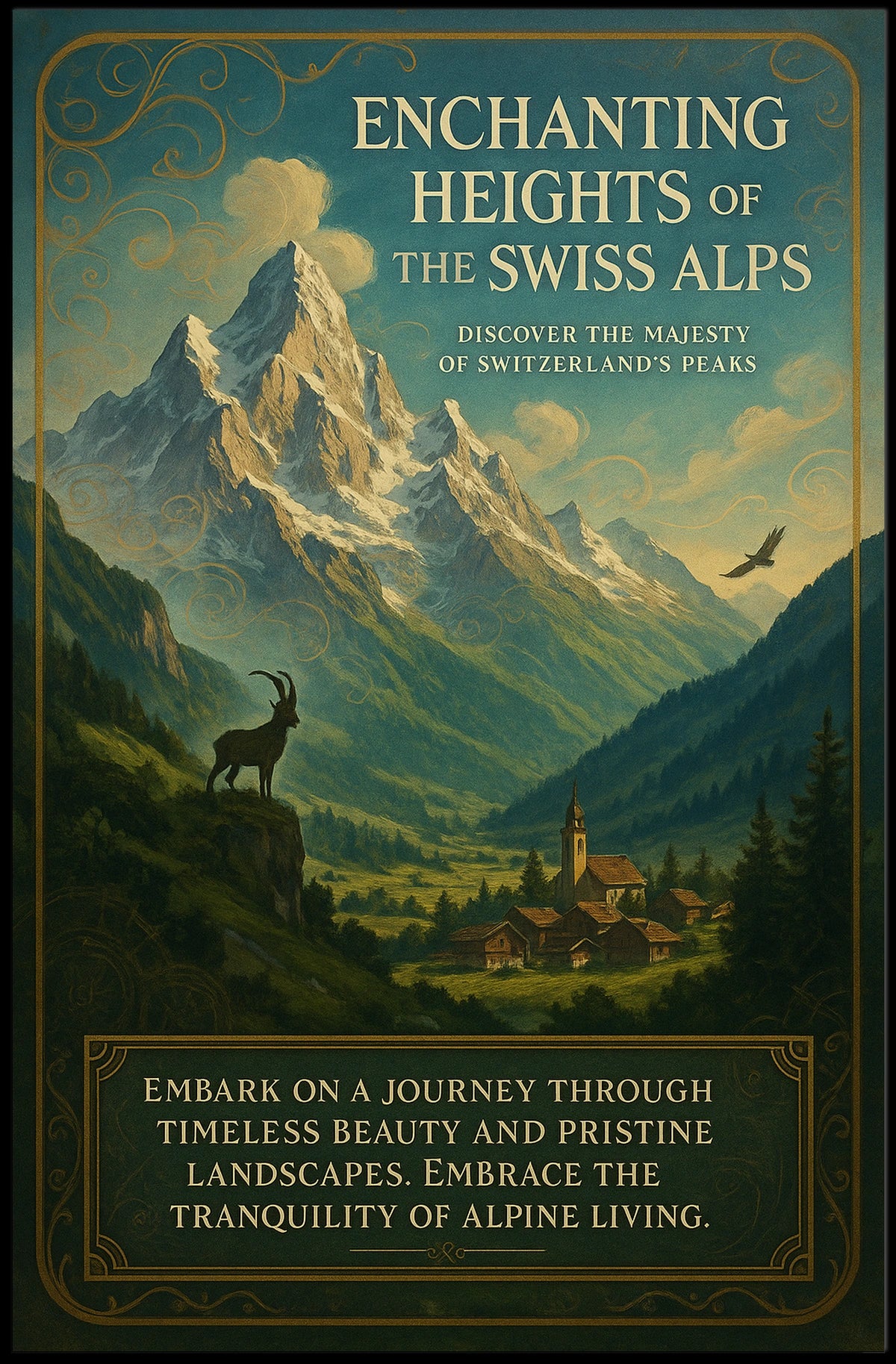 Enchanting Heights Of The Swiss Alps Poster