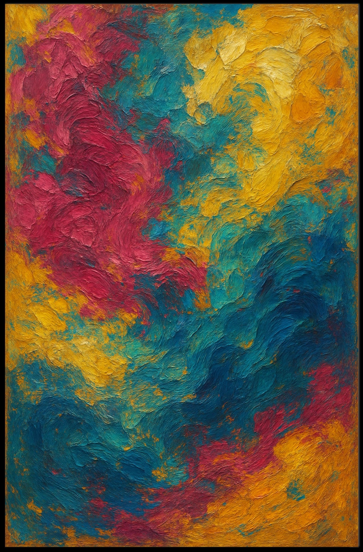 Vibrant Abstract Swirls Poster