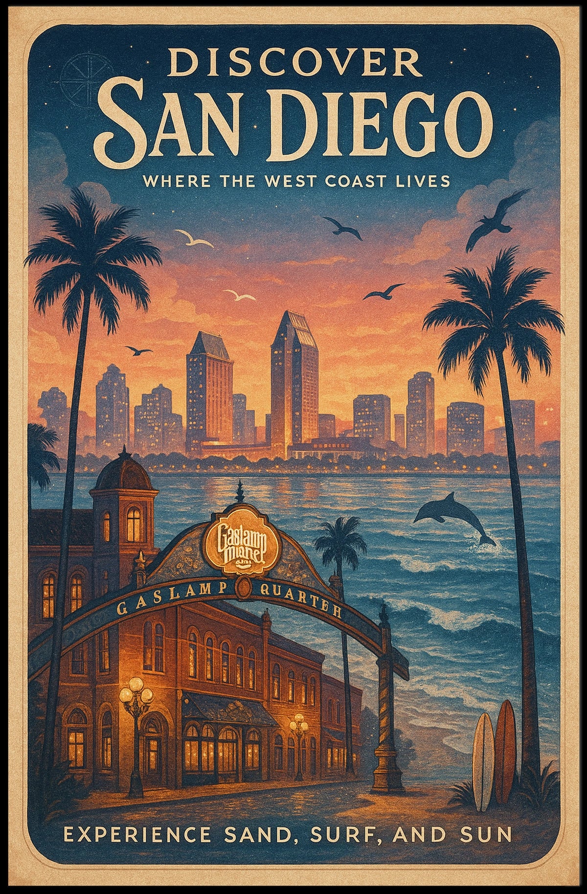 Discover San Diego Poster