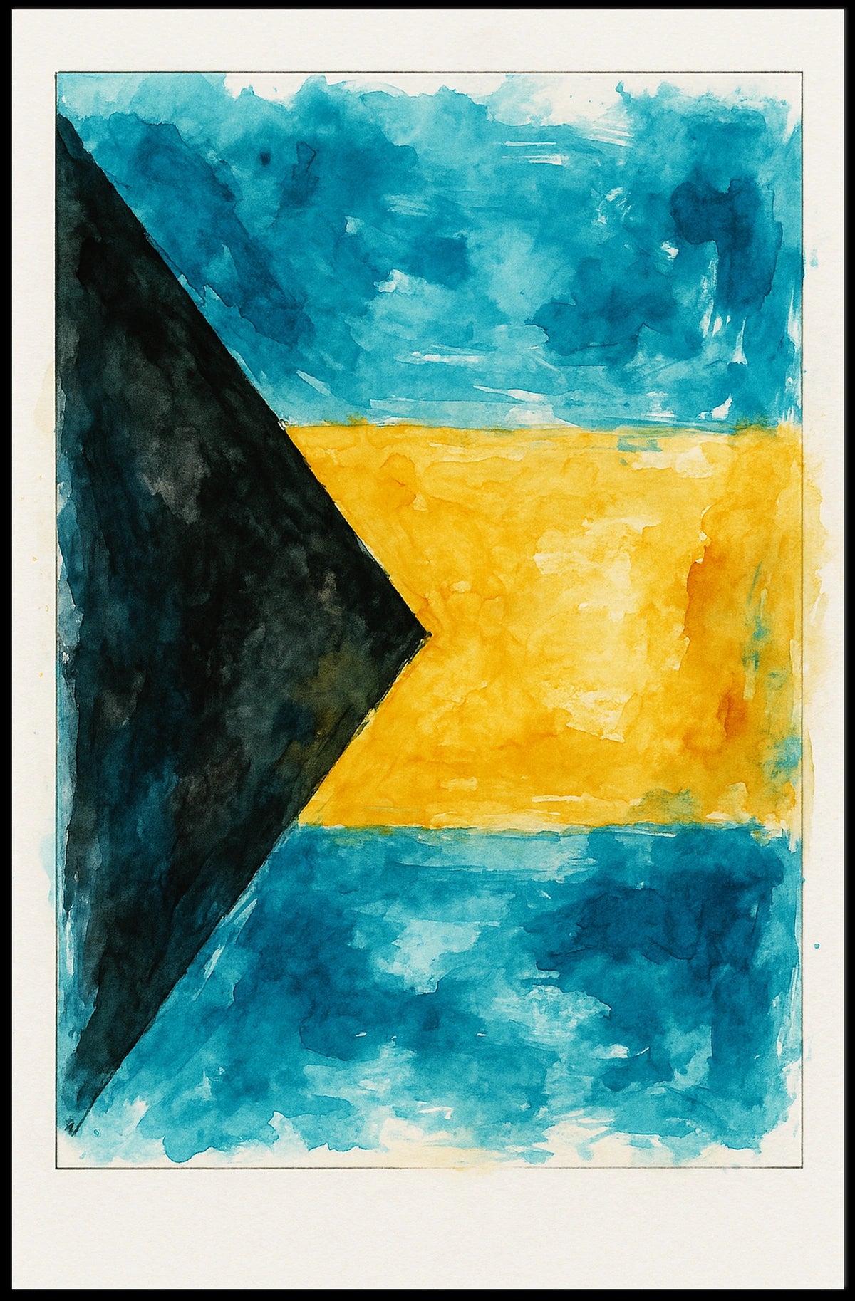 Vibrant Watercolor Flag Poster