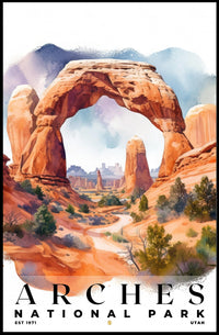 Arches Watercolor Wall Art Poster