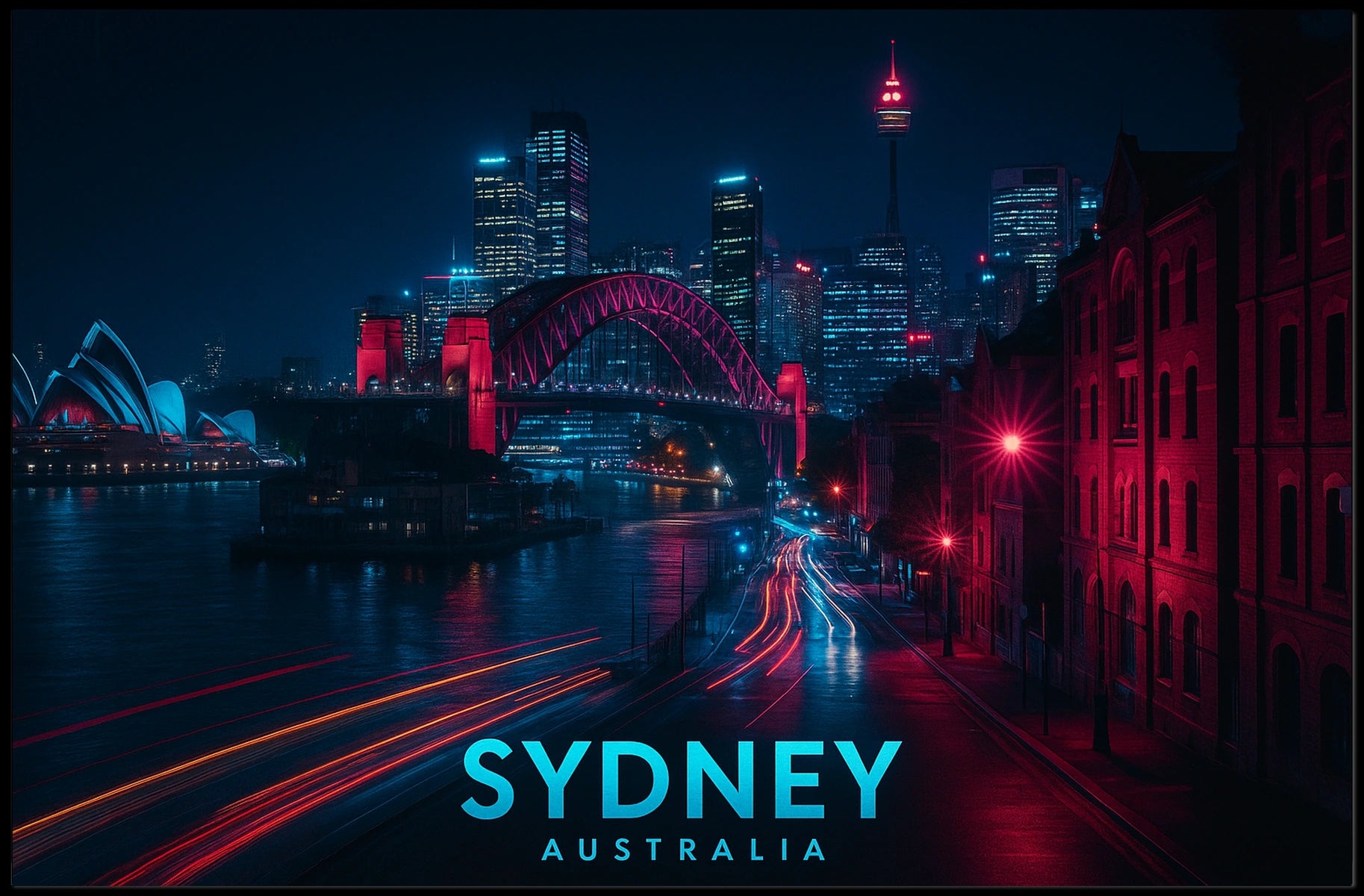 Sydney at Night Poster