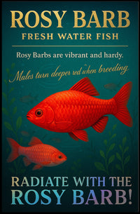 Rosy Barb Freshwater Fish Poster