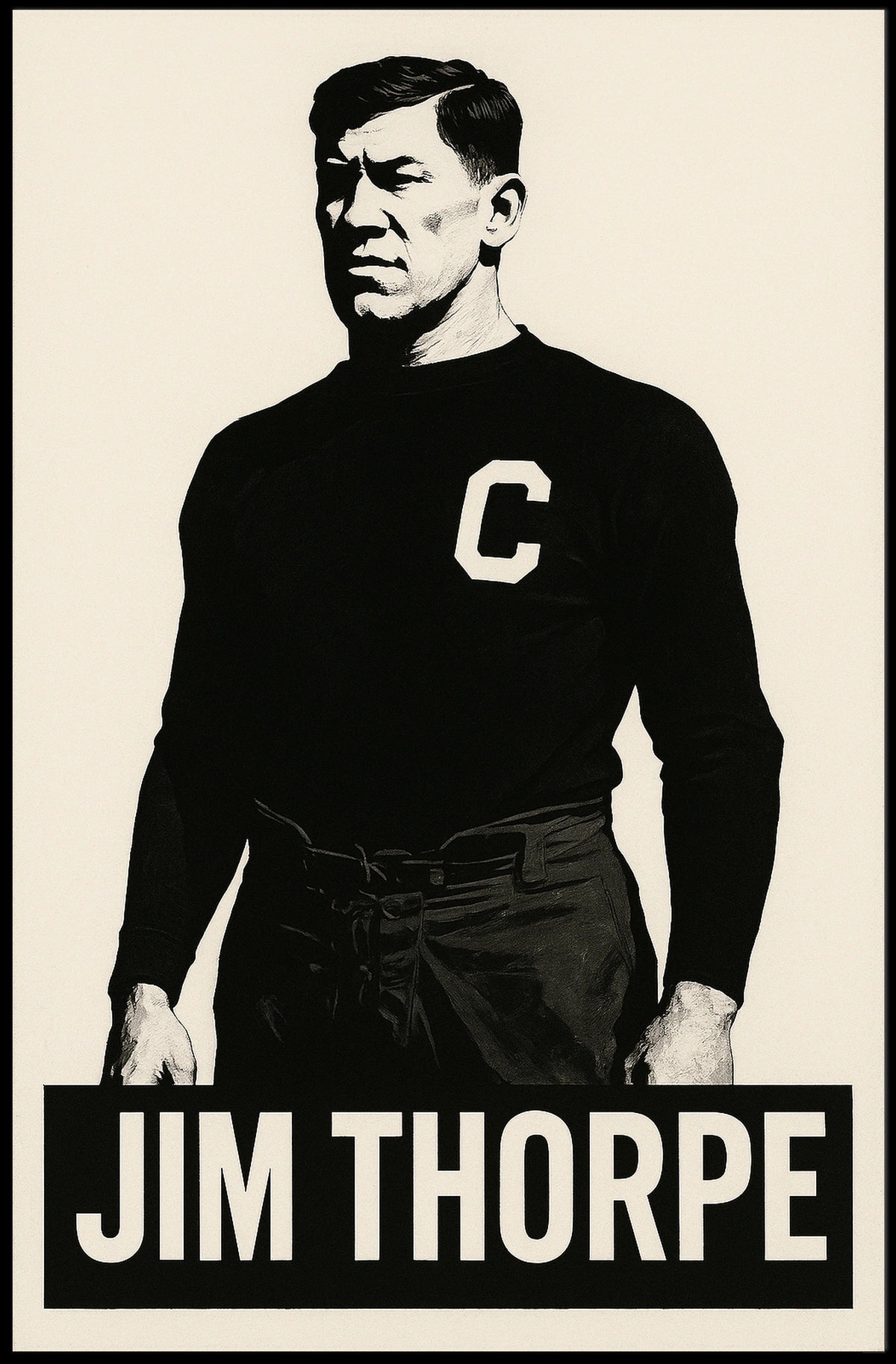 Jim Thorpe Legendary Athlete Poster