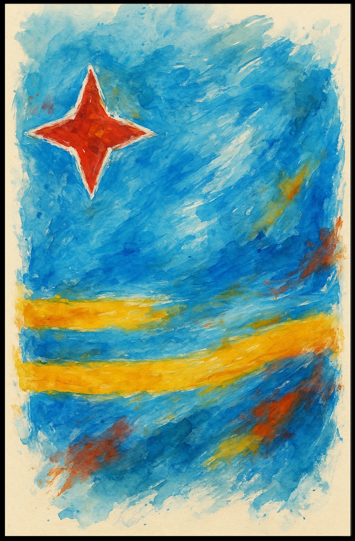 Abstract National Flag Abstract Poster