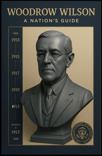 Woodrow Wilson Bust Vintage Historical or Presidential Poster