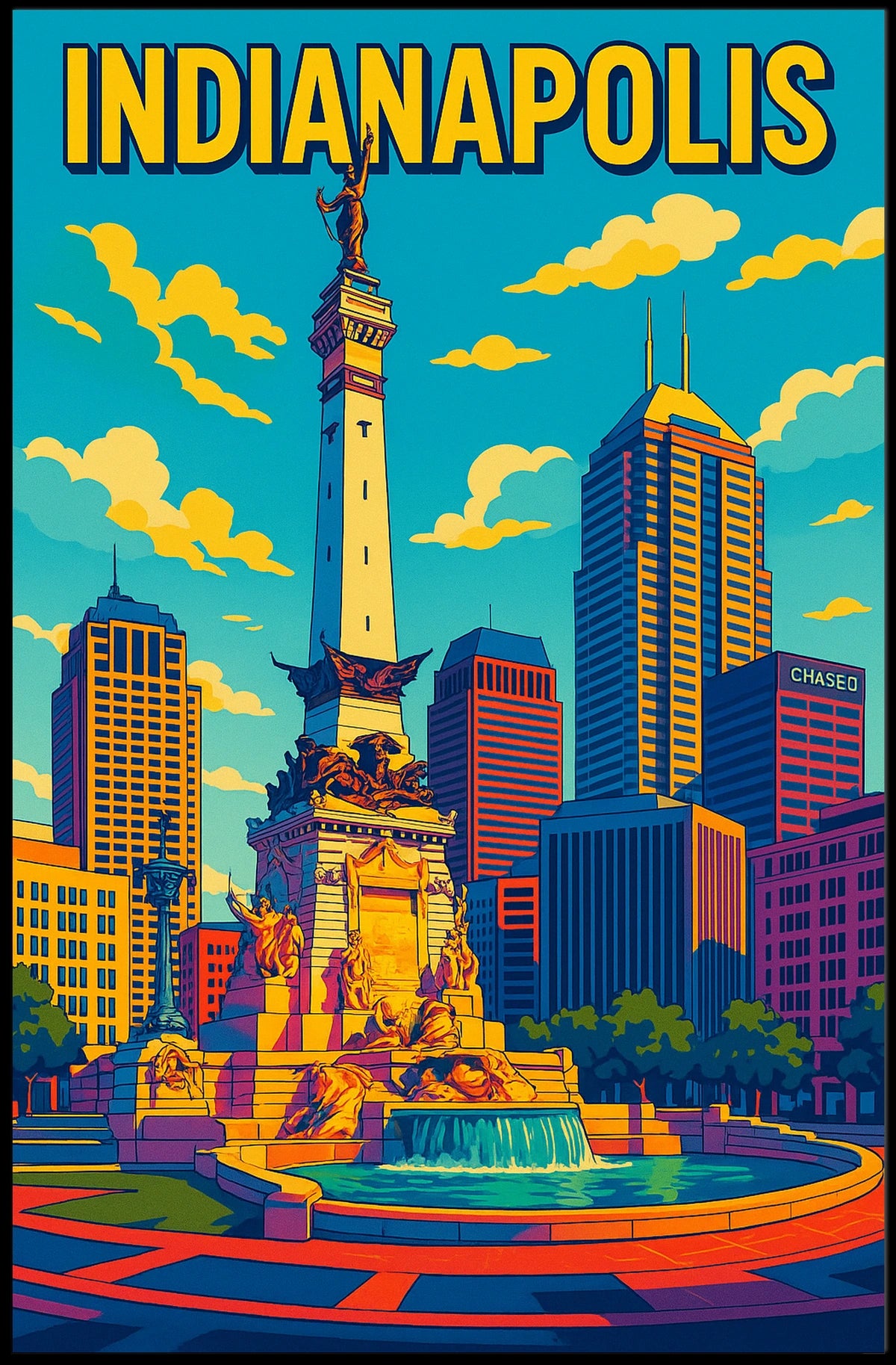 Indianapolis Skyline Poster
