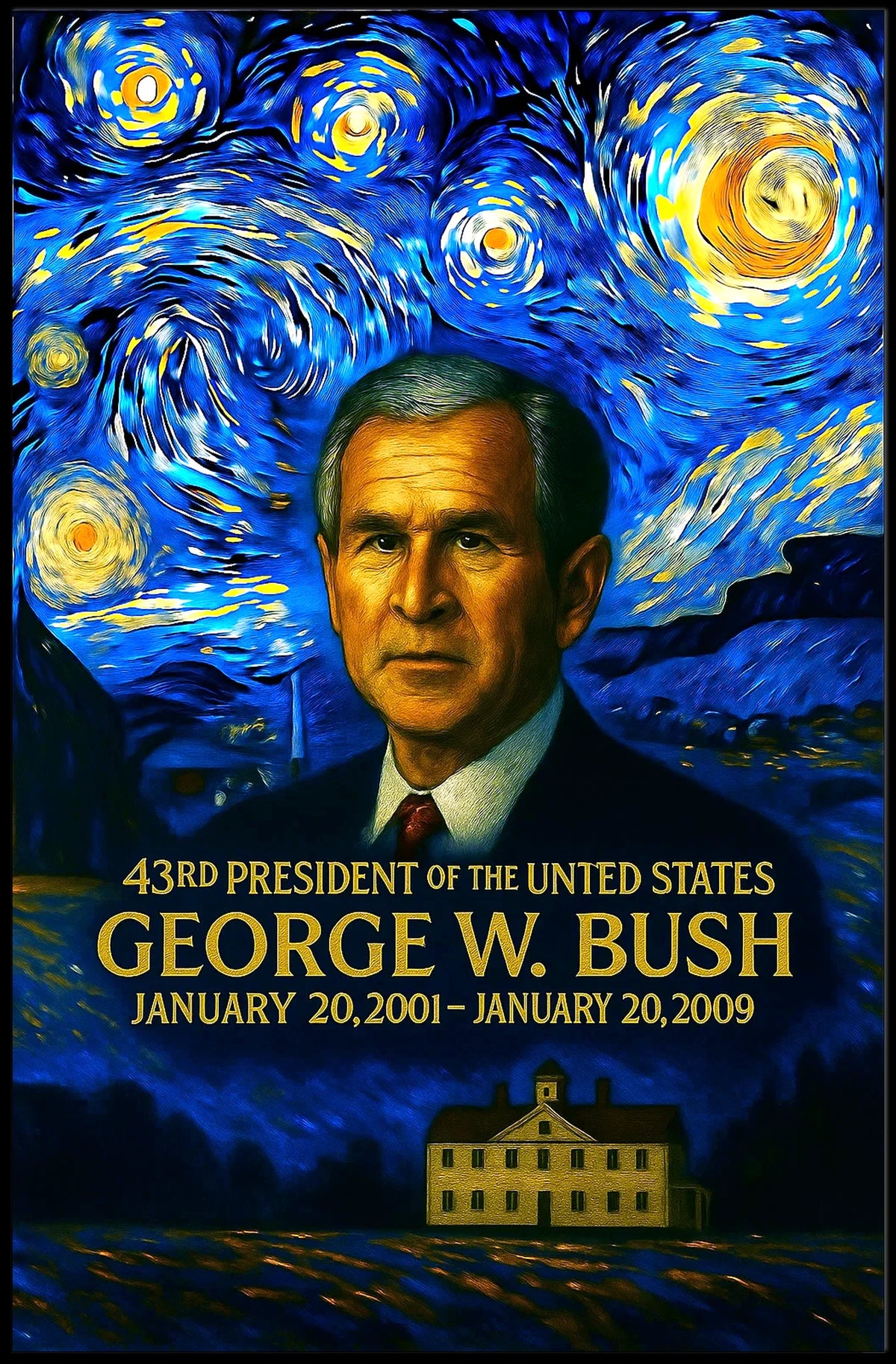 George W. Bush 43rd President of the United States Presidential Masterpiece Series Poster