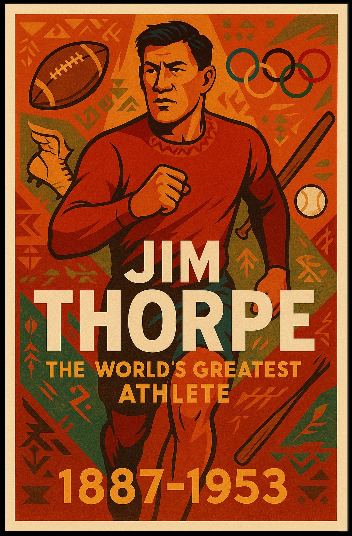 Celebrating Jim Thorpe The Worlds Greatest Athlete Jim Thorpe Poster