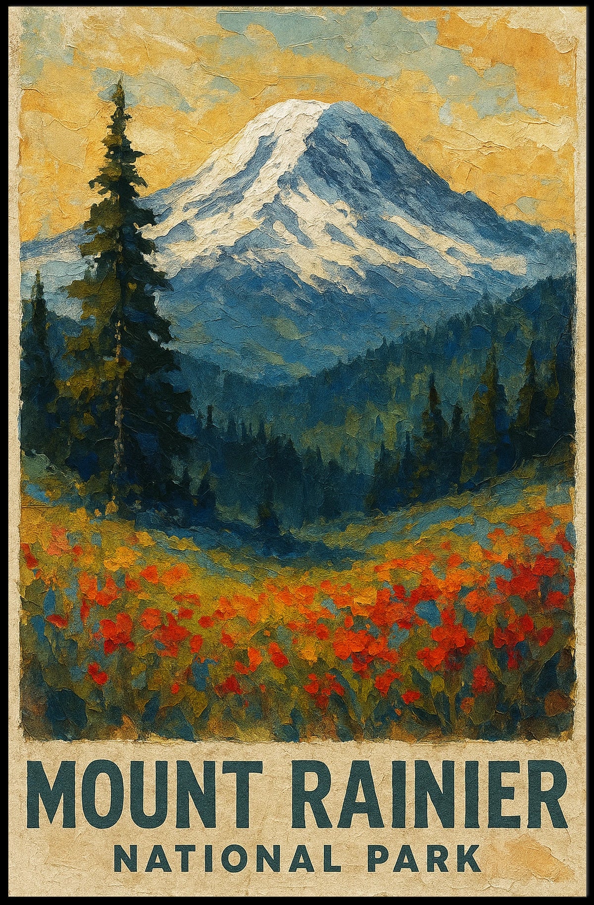 Mount Rainier National Park Poster
