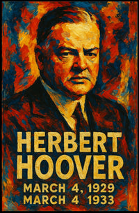 Herbert Hoover 31st President of the United States Glitch Hop Art Poster