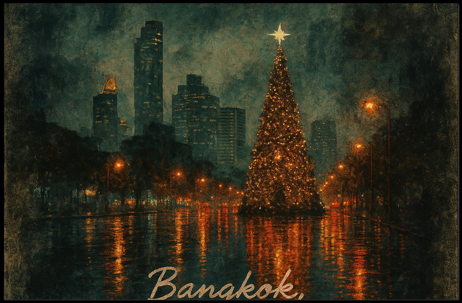 Bangkok Holiday Lights Poster