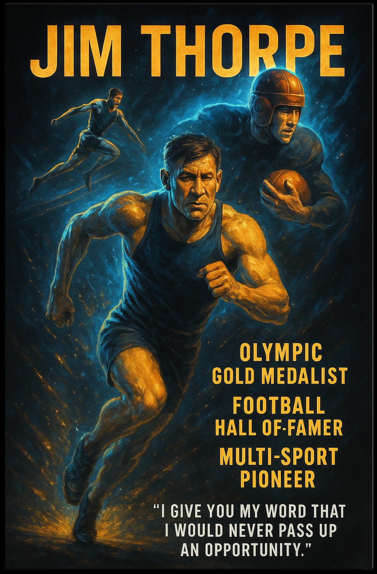 Celebrating a Legend Jim Thorpe Poster