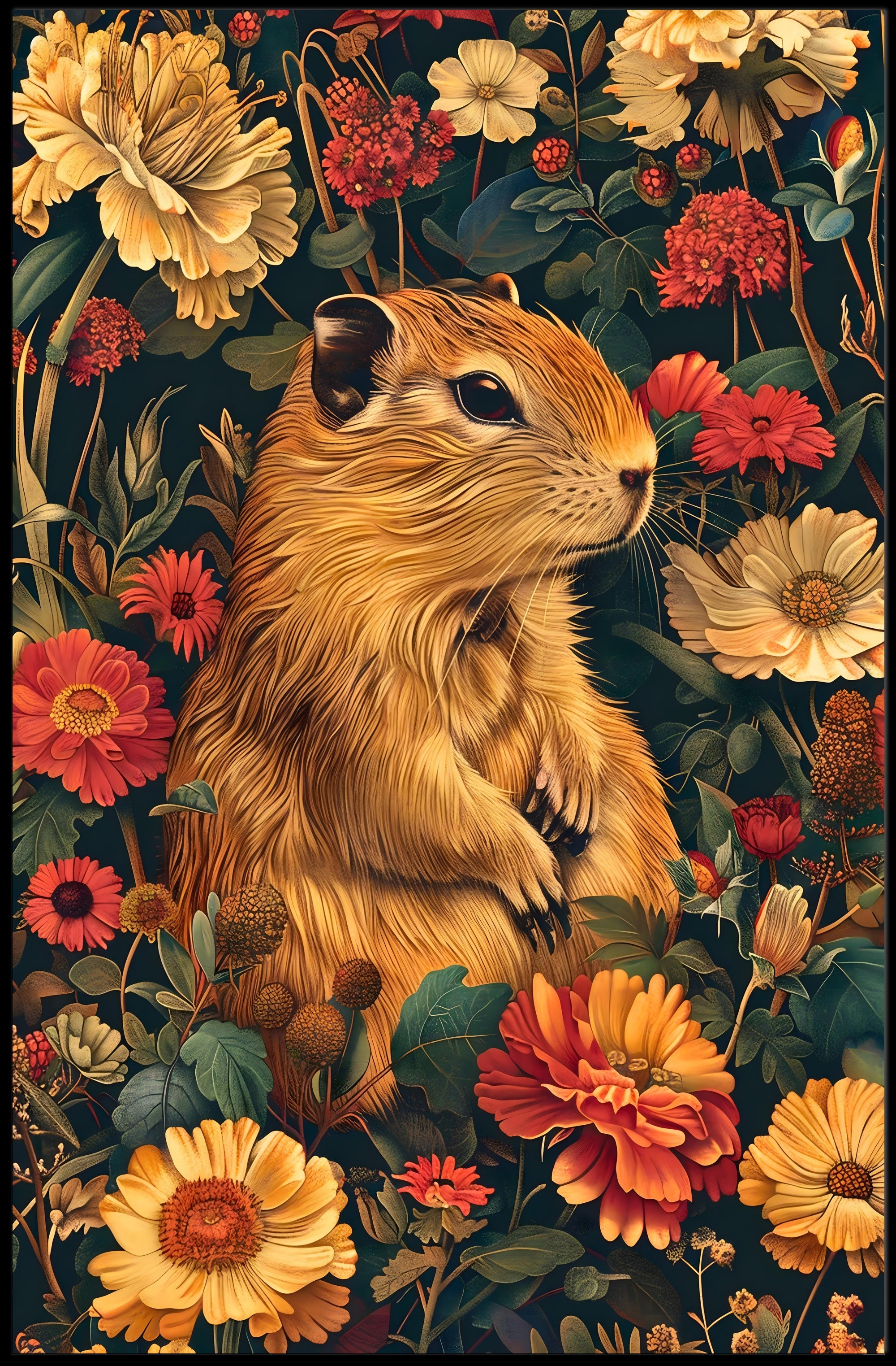 Charming Woodland Chipmunk Animal Poster